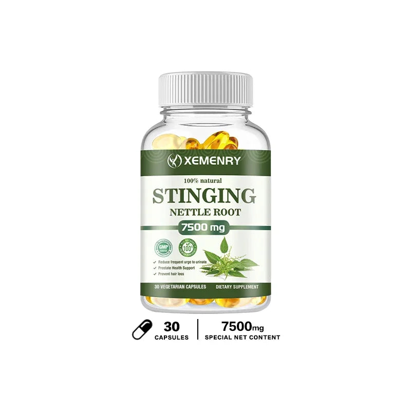 Stinging Nettle Root Capsules - Promotes Prostate and Urinary Tract Health, Reduces Urinary FrequencyCapsule