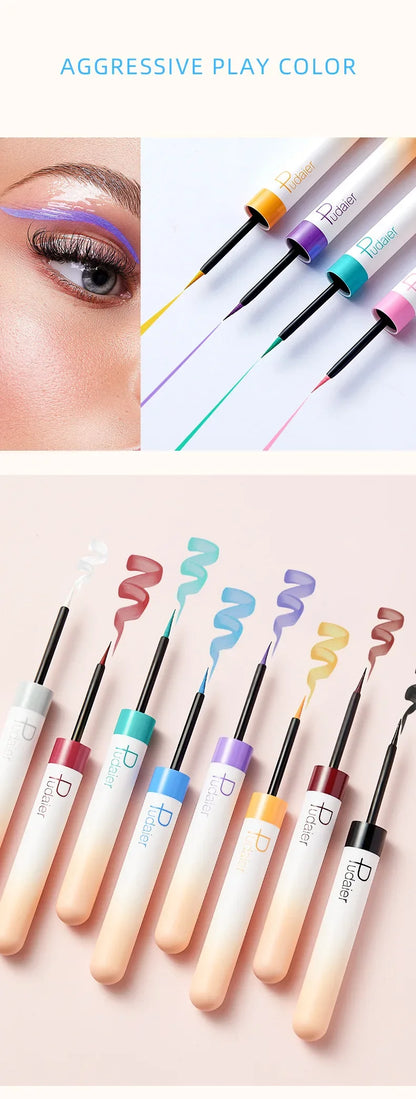 12 Colors Liquid Eyeliner Pencil Shimmer Sexy EyeShadow Portable Waterproof Durable Eyeliner Women Hot Sales Makeup Cosmetics - AMULET RING STORE