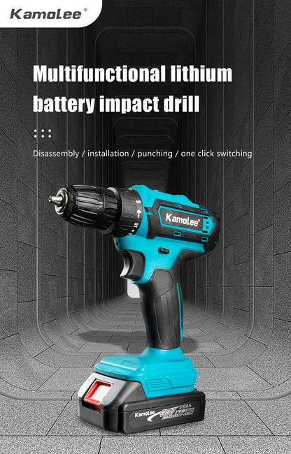 Kamolee 10mm Cordless Electric Impact Drill Electric Screwdriver Home DIY Power Tools For Makita 18V Battery - AMULET RING STORE