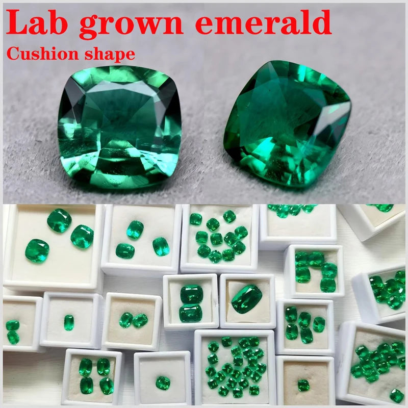 emerald Cut Lab Grown Columbia Emerald Natural color for DIY Jewelry Making Materials with Certificate Factory Wholesale price