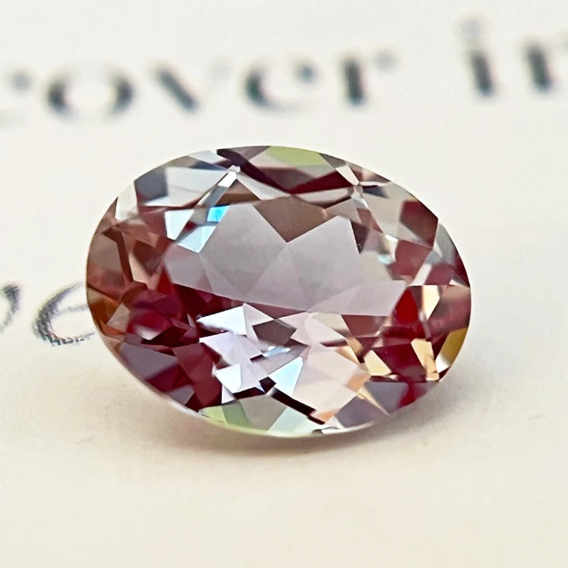 Top Lab Grown Alexandrite Stone Oval Shape Purple Color Charms Beads for Diy Jewelry Making Materials Selectable Certificate