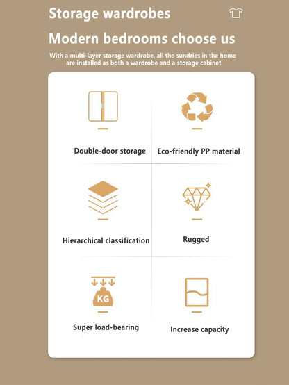 Multi-specification Multifunction White Folding Storage Cabinet Large Capacity Dustproof Wardrobe Storage Box - AMULET RING STORE