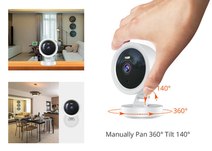 1080P WiFi Camera IP Surveillance Camera Security Baby Monitor 2MP CCTV Audio Video Color Night Vision AI Detect iCSee Mini Cam - AMULET RING STORE