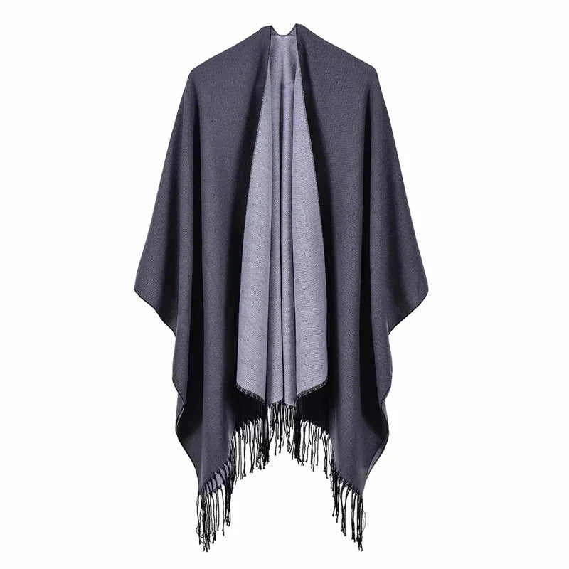 Winter Fashion Poncho Women Capes Scarf Imitation Cashmere Ladies Scarves Warm Shawls Wraps Woman Ponchos Bufanda Mujer Foulard