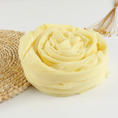 Autumn Winter New Cotton Linen Scarf For Women Girls Solid Color Sunscreen Scarves Soft Foulard Viscose Female Wrap Shawls