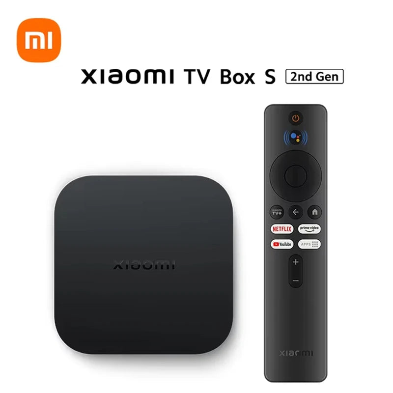 Xiaomi TV Box S 2nd Gen 4K Ultra HD Streaming Media Player Google TV Box WiFi Bluetooth 5.2 Dolby Vision HDR10+ TV Play Box - AMULET RING STORE