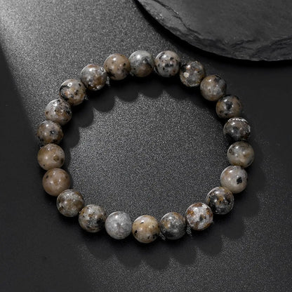 2/4pcs Natural Flame Stone Bracelet with Natural Raw Stone Accessories, UV Luminescent Rock, Handmade Elastic Bracelet