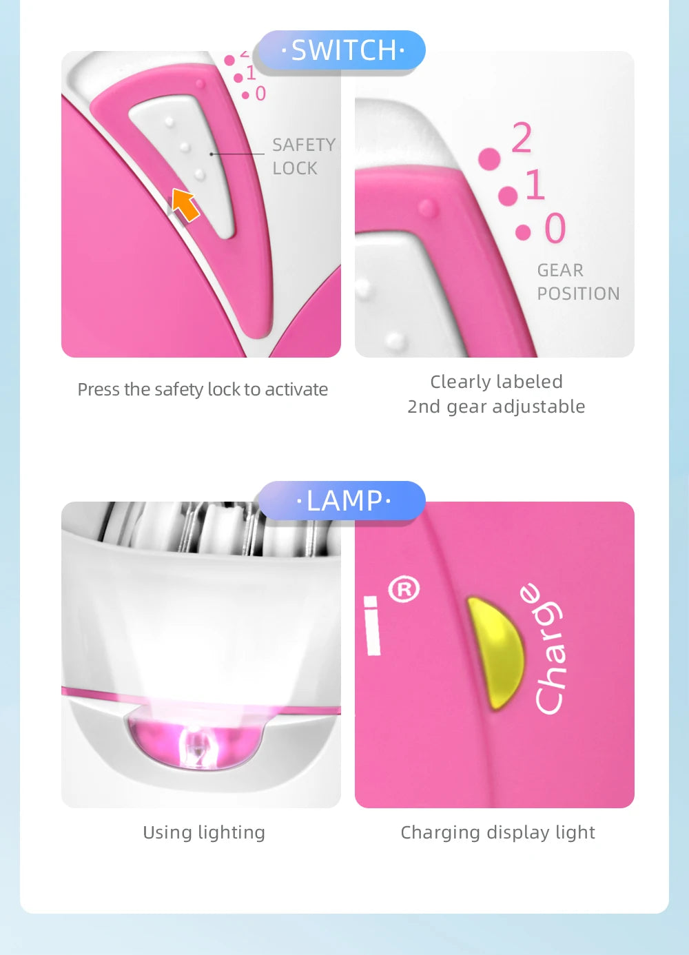 Kemei Women's Electric Epilator Rechargeable Body Hair Removal Machine Shaving for Private Part Bikini Facial Armpit Depilation - AMULET RING STORE