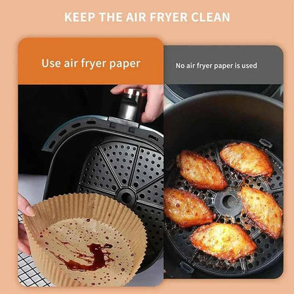 Round Air Fryer Paper Disposable Non-Stick Airfryer Baking Papers Microwave Oven Pot Oil Absorbing Gasket Kitchen Accessories