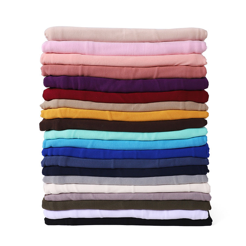 Newest Milk Silk Jersey Hijabs for Women Soft Warm Muslim Woman Turban Hoofddoek Headscarf Good Stitch Stretch Jesey HIjab Scarf - AMULET RING STORE