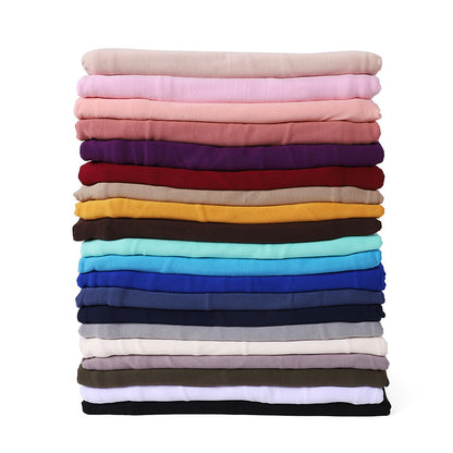 Newest Milk Silk Jersey Hijabs for Women Soft Warm Muslim Woman Turban Hoofddoek Headscarf Good Stitch Stretch Jesey HIjab Scarf - AMULET RING STORE