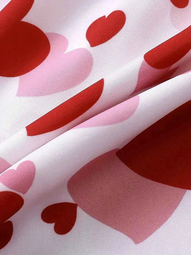 1pcs Summer New Girl's Dress Clothing Childrens Love Print Casual Dresses Princess Sweet Cute Kid's Babys Knit Clothes 100-130cm