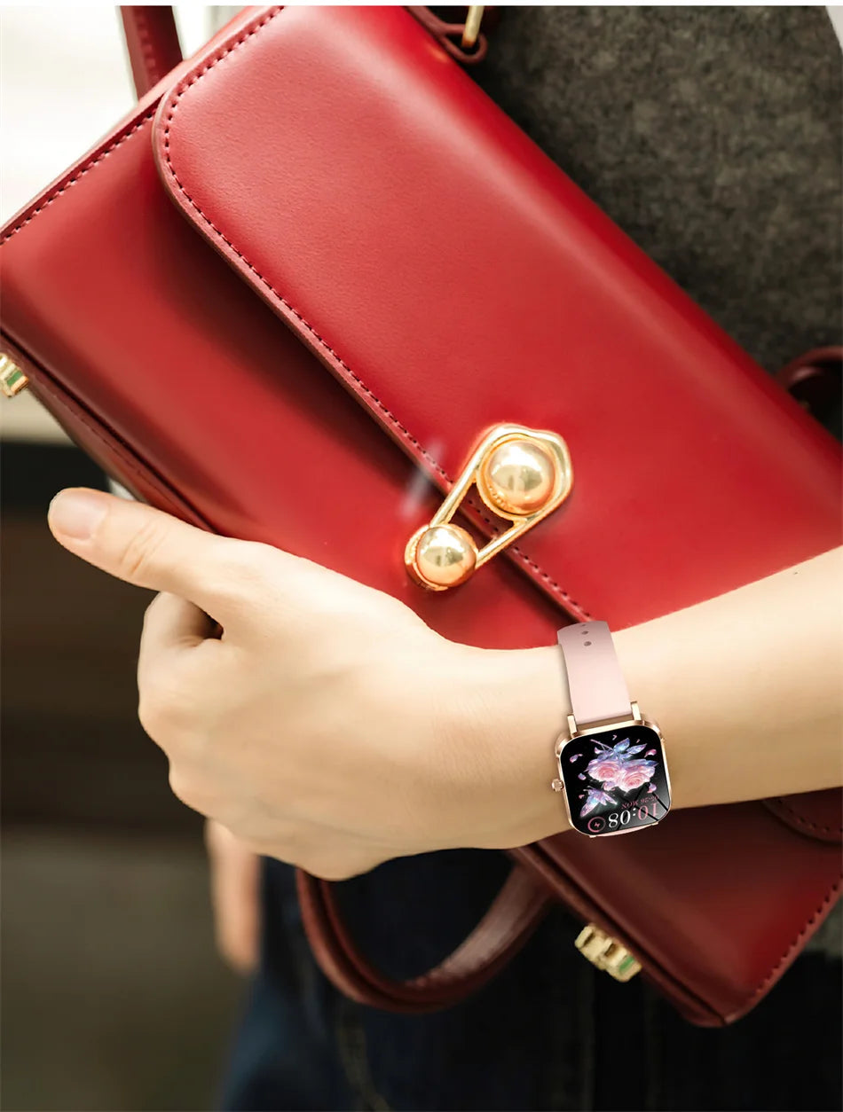 2025 New Xiaomi Fashion Women Smartwatch AMOLED HD Screen Heart Rate Blood Oxygen Monitoring BT Call Sports Smartwatch Woman