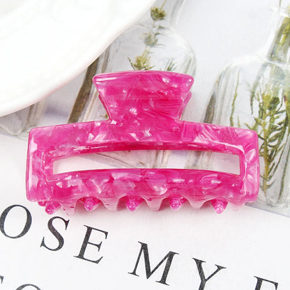 Mini Women's Hair Clips Colorful Geometric Hollow Crab Claw Clip Acetate Leopard Print Fashion Girls Hairpin Hair Accessories - AMULET RING STORE