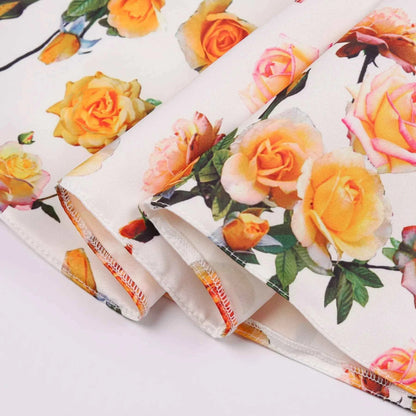 Girls Party Dresses Elegant Flower Printed Princess Dress Girls Birthday Party Wedding Bridesmaid Gown Girl's Ceremonial Dress