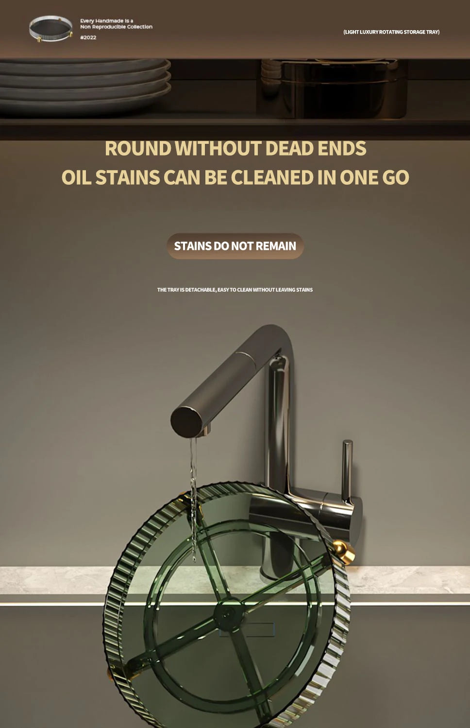 Kitchen Spice Rack Double Layer 360° Rotating Seasoning Holder Large Capacity Shelf Snacks Cosmetics Office Bathroom Storage - AMULET RING STORE