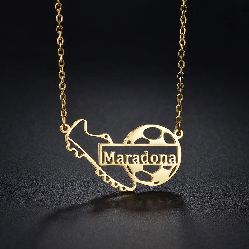 Custom Name Necklace Football Sports Style Personalized Men Customized Chains Stainless Steel For Male Jewelry Birthday Gifts