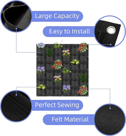 NEW Wall Hanging Pockets Planting Bags Flower Pot Home Garden Grow Bag Garden Planter Vertical Suculentas Plant Pot Home Decor - AMULET RING STORE