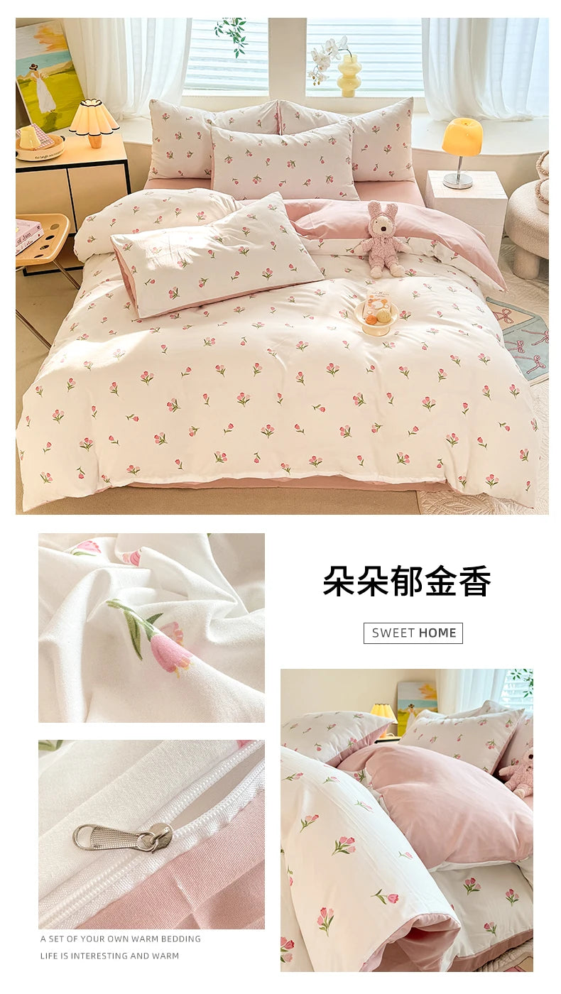 Cute Dog Printed Duvet Covet Set Brown Color Comforter Cover with Pillowcase for Kids Single/Queen/King housse de couette Full - AMULET RING STORE