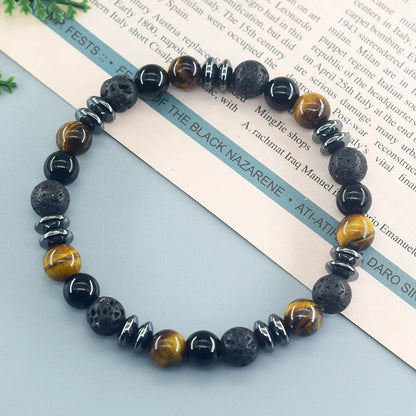 Attract Wealth Abundance and Prosperity Natural Yellow Tiger Eye Stone Beads Bracelet Men Women Bring Money for You Real Jewlery