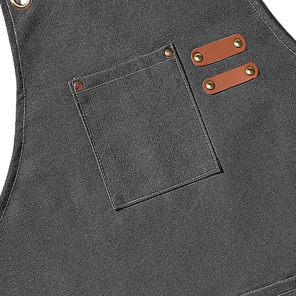 Customized apron New Fashion Canvas Kitchen Aprons For Woman Men Chef Work Apron For Restaurant Bar Shop Cafes Studios Uniform - AMULET RING STORE