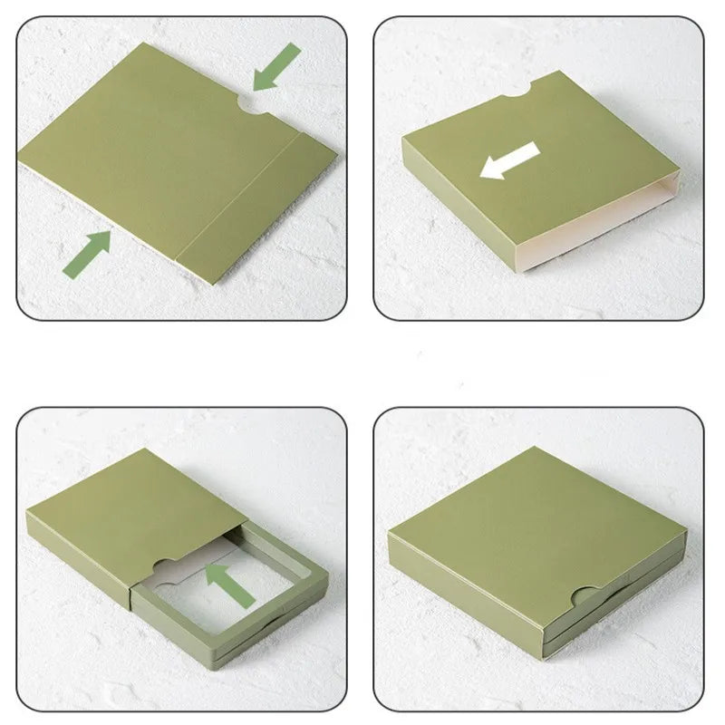 Fashion Jewelry Box Ring Earring Bracelet Necklace Display Stand Suspension Paper Cover Scratch Proof Shell Packing Dust Storage - AMULET RING STORE