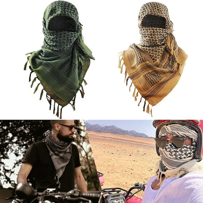 Keffiyeh Tactical Desert Scarf Wrap Shemagh Head Neck Arab Scarf Keffiyeh Scarf Wrap for Men And Women - AMULET RING STORE