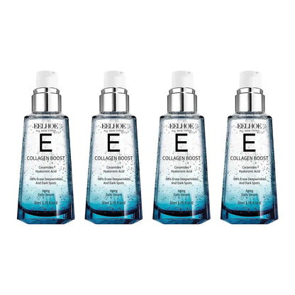 EELHOE 30ml Collagen Boost Aging Serum Firming Skin Fade Fine Lines Wrinkles Dark Spots Correcting Nourishing Essence Skin Care