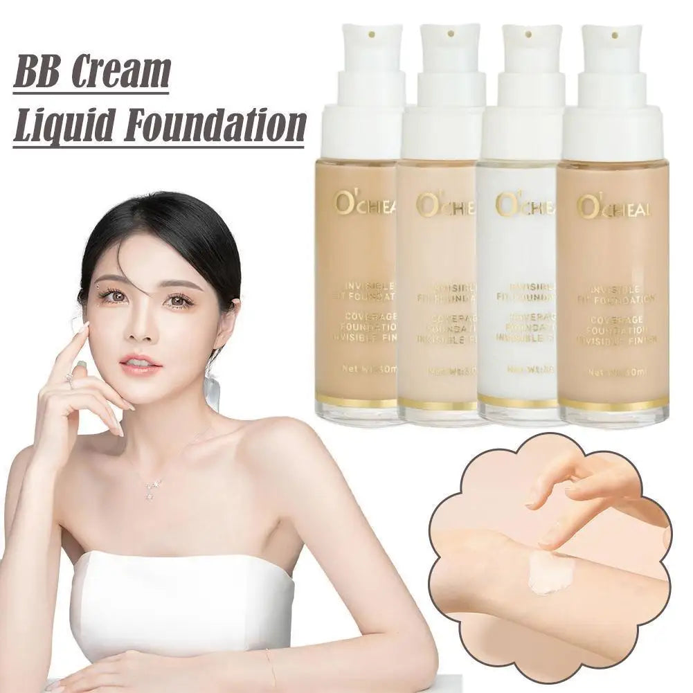 Full Coverage Concealer Temperature Changing Liquid Foundation Smooth Invisible Pores Conceal Facial Beauty Cosmetics - AMULET RING STORE