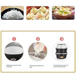 Electric Lunch Box, 3 Layers 2L Portable Electric Heating Bento Lunch Box Food Storage Warmer Container,110V 200W