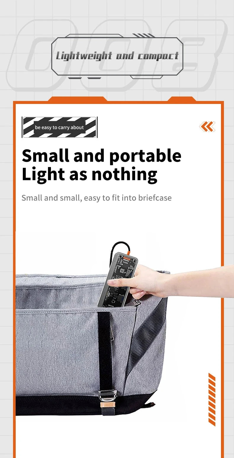 Basix 10 in 1 USB C HUB 4K30Hz Dock Station Type C to HDMI-Compatible RJ45 Ethernet PD100W for MacBook iPad Huawei Sumsang Phone