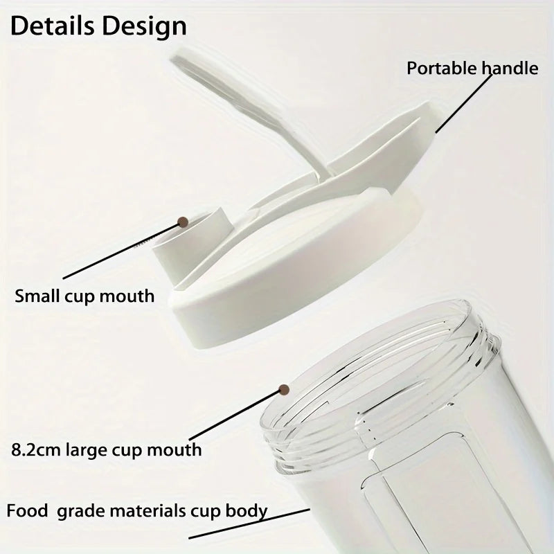 New Women Men Shaker Cup USB Charging Shaker Cup For Protein Shaker Meal Replacement Shake Portable Gym Water Bottle Mixing Cup - AMULET RING STORE