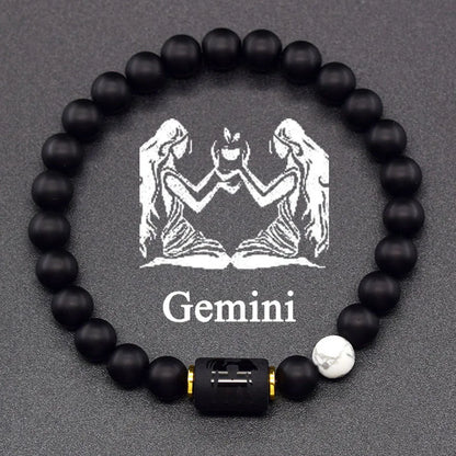 12 Zodiac Sign Bracelet Homme Constellation Bracelet for Men Aries Virgo Leo Libra Charm Bangle Women Friendship Jewelry on Hand