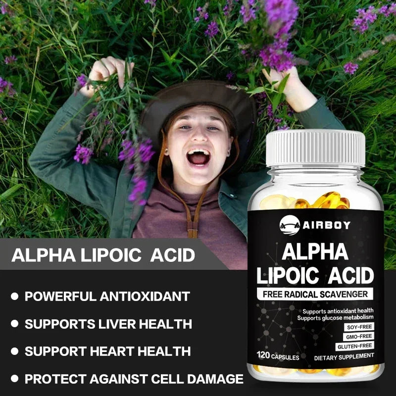 Alpha Lipoic Acid - Energy Metabolism, Relieve Neuralgia, Supports Nervous System Health, Antioxidant, Improves Immunity - AMULET RING STORE