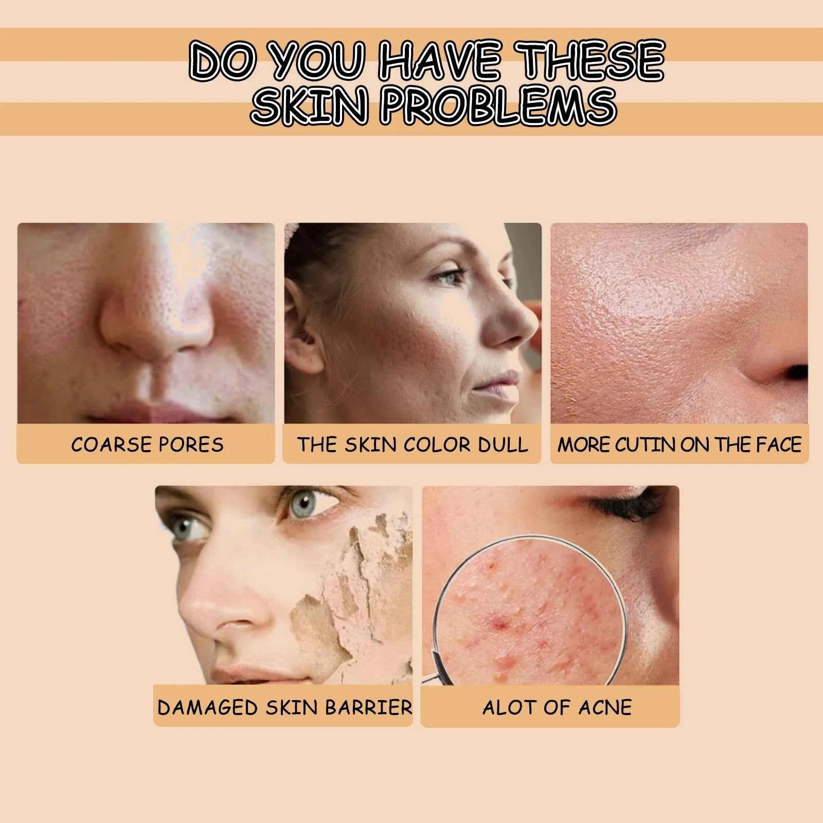 Ouhoe Niacinamide Serum Face Cleanser Brighten Skin Acne Removal Whitening Clean Pores Keratins Remove Moisturizing Skin Care