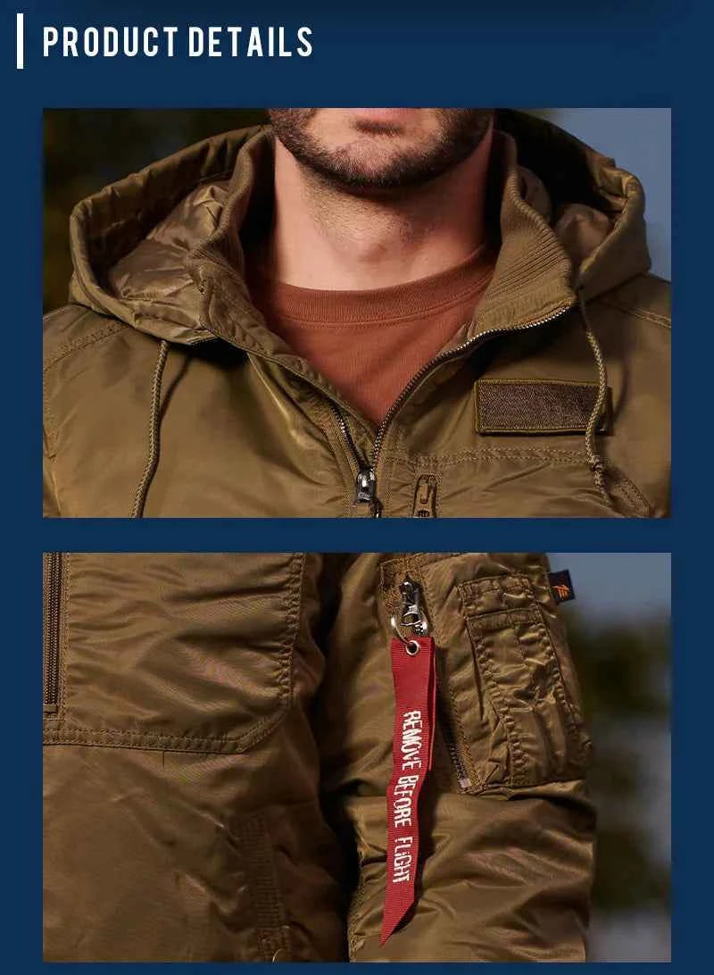 Men's winter jacket is very stylish waterproof and windproof, thickened with padded