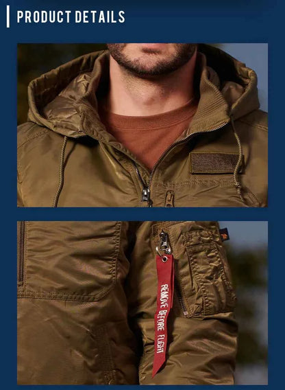 Men's winter jacket is very stylish waterproof and windproof, thickened with padded