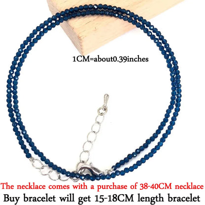 2-3mm Natural Stone Beaded Necklace Handmade Mini Tourmaline lapis crystal Energy Healing Female Bracelet for Women Jewelry Gift - AMULET RING STORE