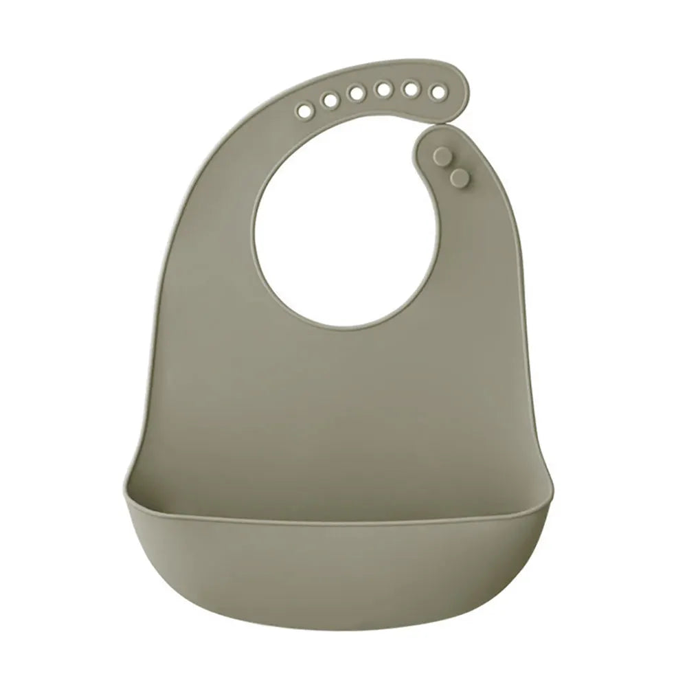 Silicone world Waterproof Silicone Bibs Baby Kids Stuff Kids Bib Aprons Girl Boy Adjustable Soft Silicone Bib Baby Feeding Stuff - AMULET RING STORE