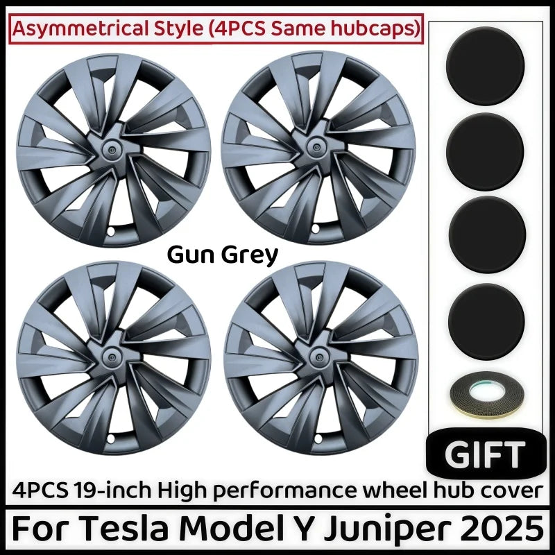 4PCS Wheel Cover for Tesla Model Y Juniper 19 Inch 2025 Car Replacement Wheel Cover Automobile Hub Cap Full Rim Car Accessories