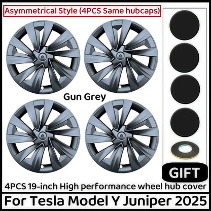 4PCS Wheel Cover for Tesla Model Y Juniper 19 Inch 2025 Car Replacement Wheel Cover Automobile Hub Cap Full Rim Car Accessories