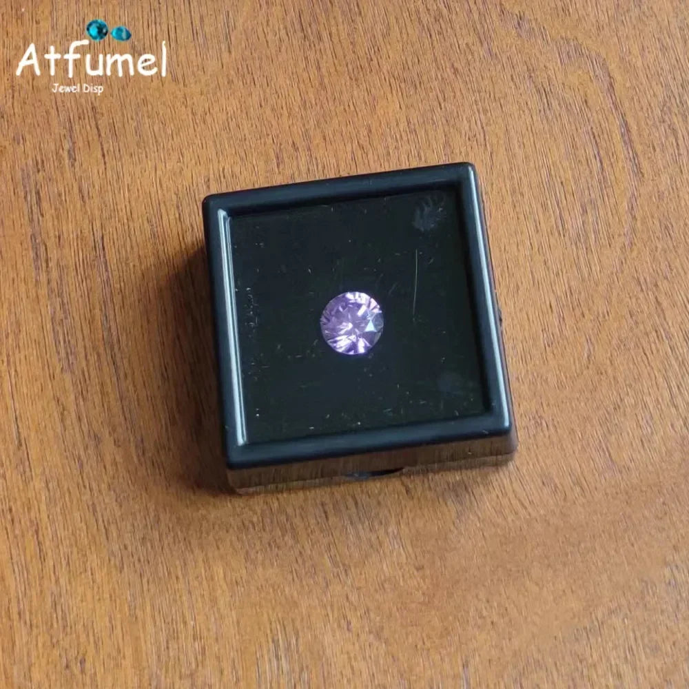 Transperant Square Diamond Jewelry Storage Box Stone Display Case Round Gemstone Organizer 1Pc Small Coin Ring Travel Gift Box - AMULET RING STORE