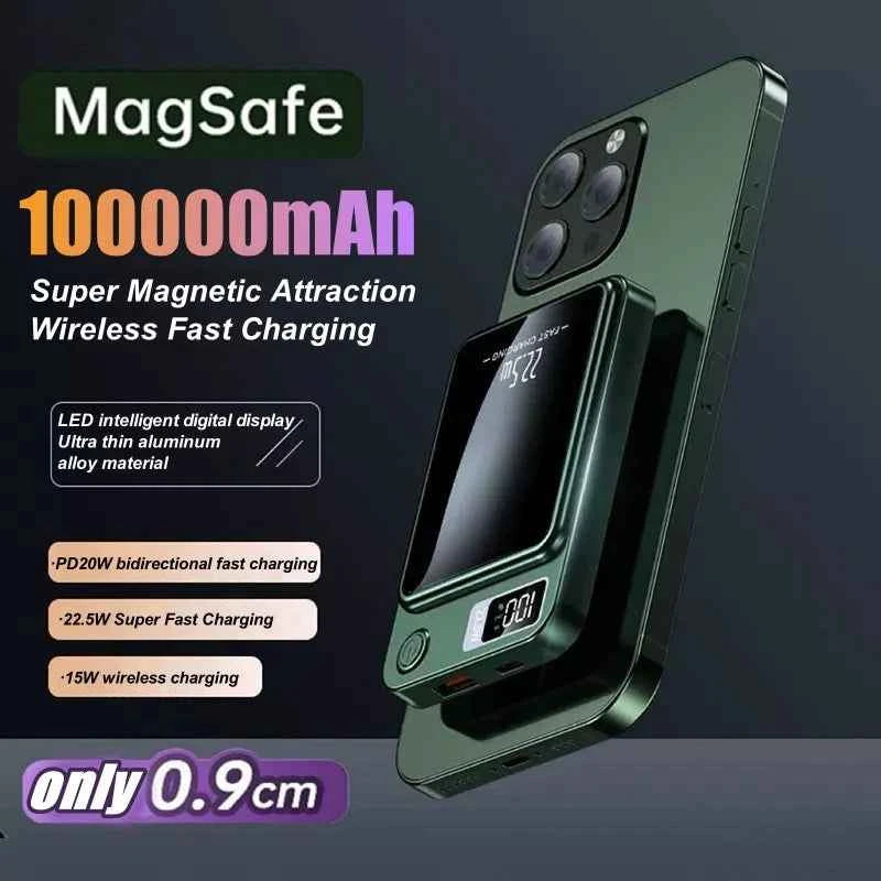 100000mAh Wireless Magnetic Power Bank