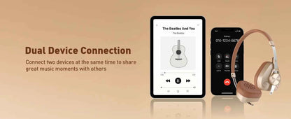 OneOdio F4 Wireless Headphones dual-device connection Vintage Headphones 50H Playtime