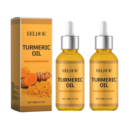 EELHOE Turmeric Essence Oil 30ml Shrink Pores Deep Moisturizing Hydration Repair Damaged Skin Facial Body Massage Oil Skin Care