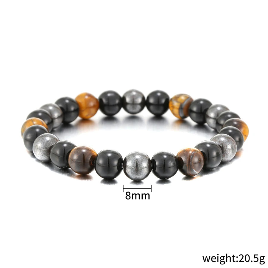 Natural Black Obsidian Hematite Tiger Eye Beads Bracelets Men for Magnetic Health Protection Women Soul Jewelry Pulsera Hombre