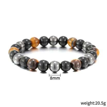 Natural Black Obsidian Hematite Tiger Eye Beads Bracelets Men for Magnetic Health Protection Women Soul Jewelry Pulsera Hombre