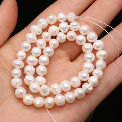 100% Natural Freshwater Pearl Beads Fine pearls Punch Loose Beads For DIY Women Elegant Bracelet Necklace Earring Jewelry Making - AMULET RING STORE