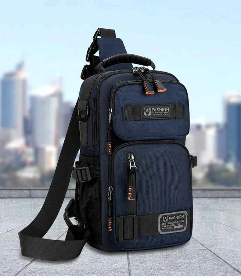 Male Multifunctional Sports Chest Bag Men's Lightweight Handbag  Multi Pockets Outdoor Hiking Climbing Cycling Crossbody Bags