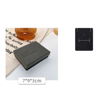 Simple Jewelry Box Earnail Ring Bracelet Necklace Gray Black Paper Jewelry Display Case Jewelry Organizer Box - AMULET RING STORE
